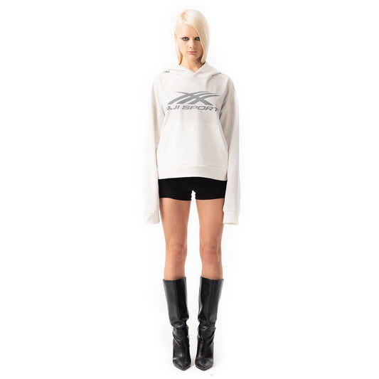 SPORT LOGO HOODIE DIRTY WHITE