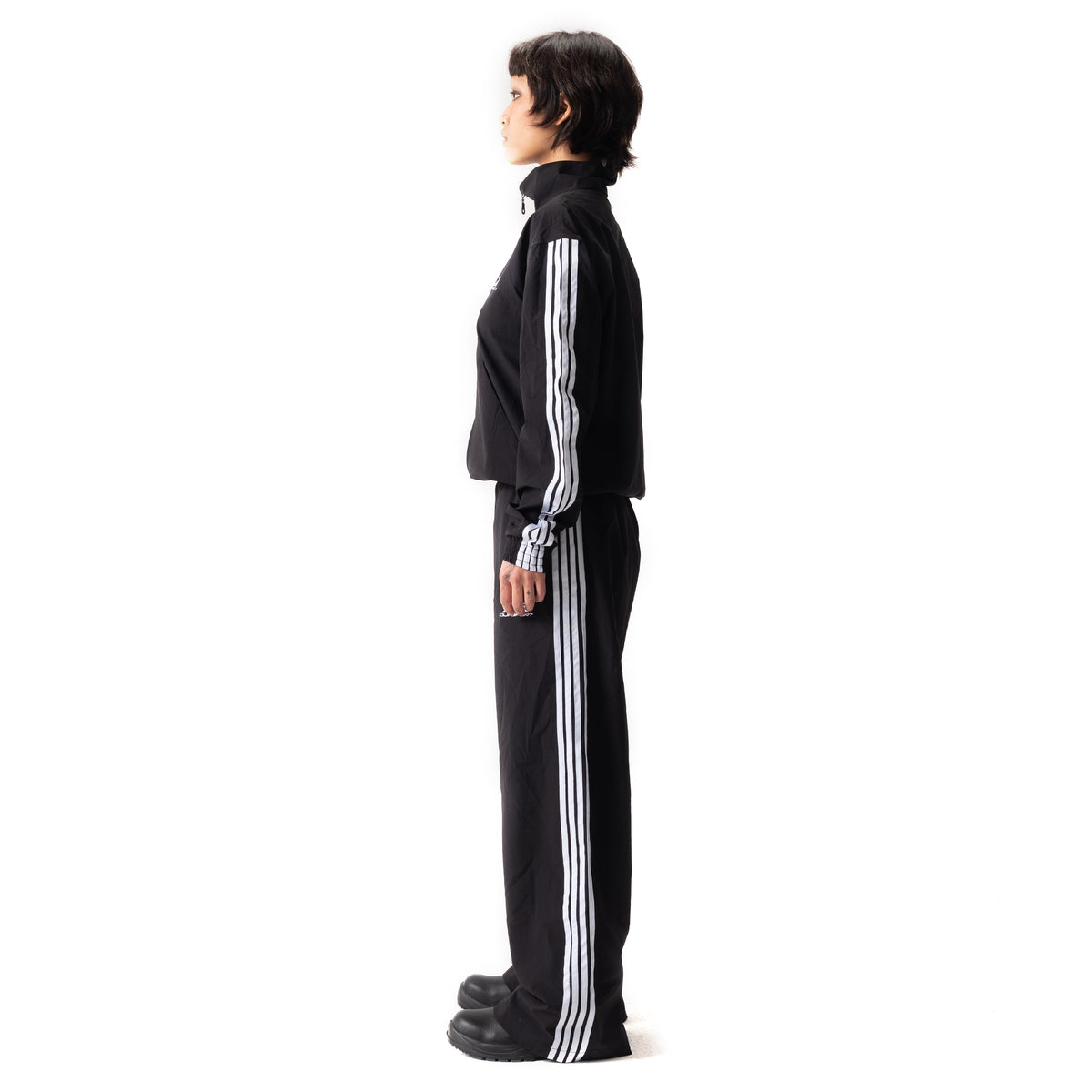 4 STRIPES TRACK JACKET BLACK ON WHITE