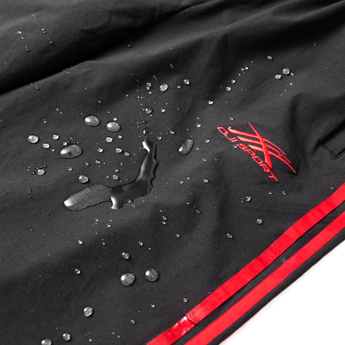 4 STRIPES TRACK PANT BLACK ON RED